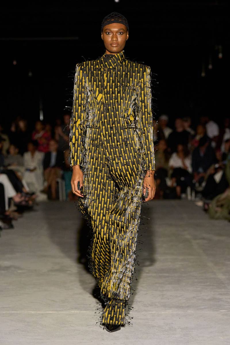 SAINT’s Naki Depass for Luar creative director and founder Raul Lopez’s Spring/Summer 2026 collection on the penultimate day of NYFW on Monday night.