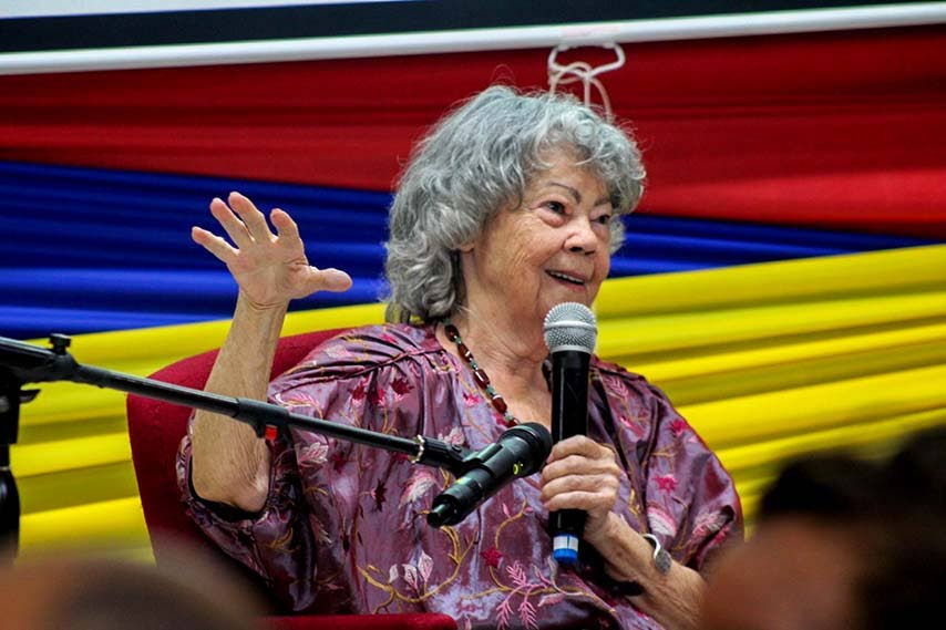 Olive Senior makes a point during her Conversations with Olive Senior Book Launch.