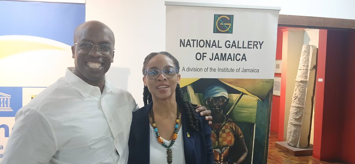 O’Neil Lawrence, chief curator, and Monique Barnett-Davidson, senior curator, National Gallery of Jamaica.