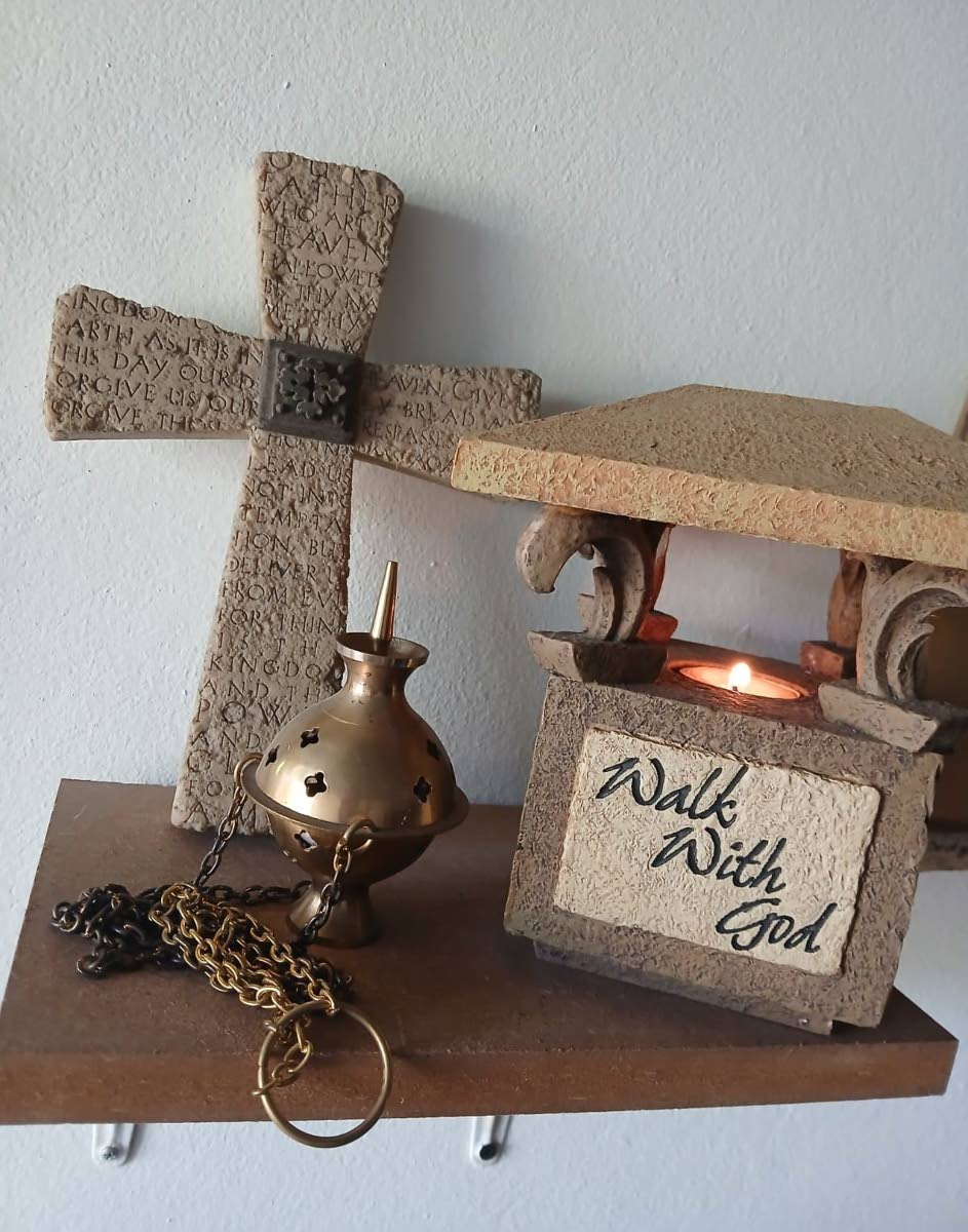 I have and do use oil for anointing. I also have my own incense pot at home. I use candles. And yes, I burn incense. I also use holy water. 