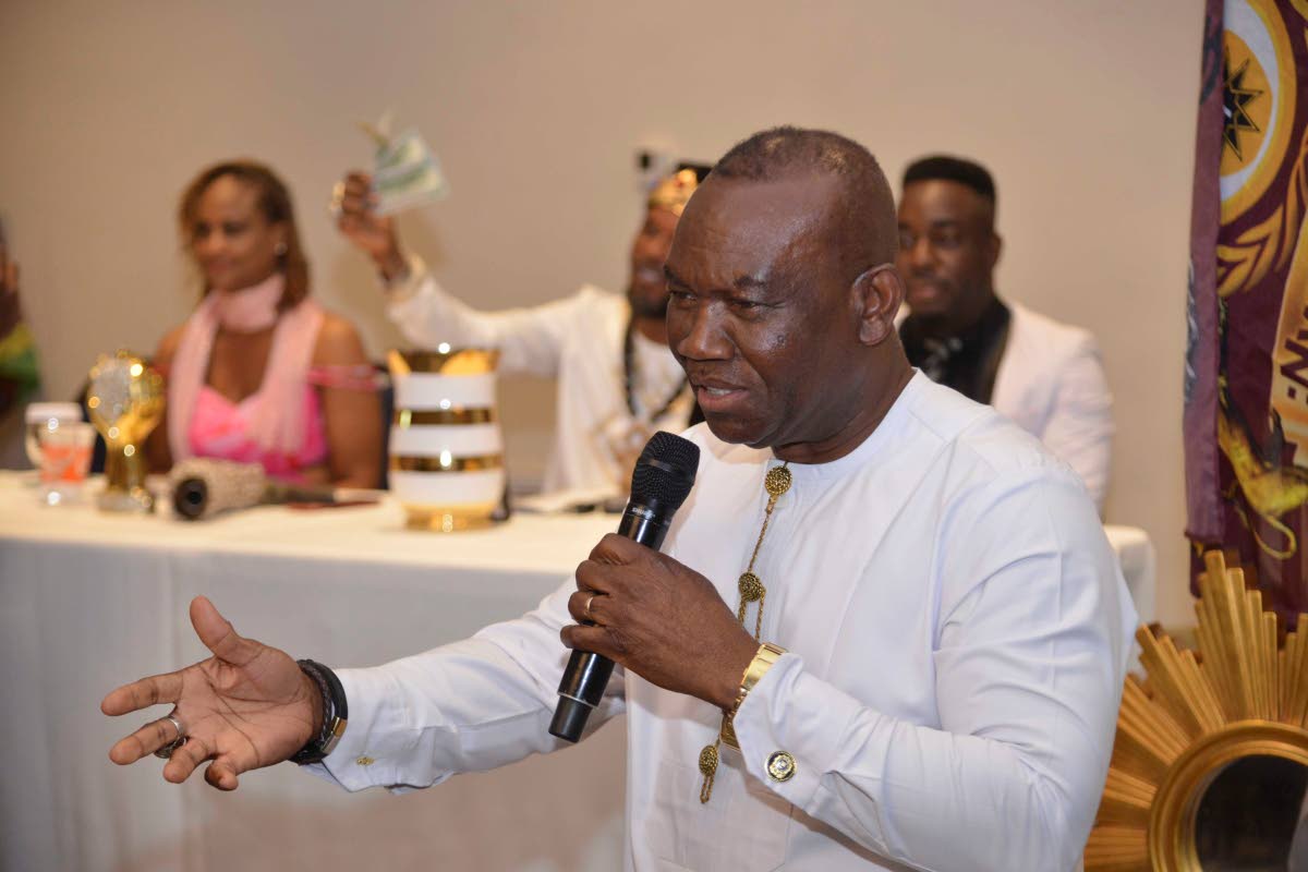 Dr Jonathan Owhe of RockGate Foundation Inc and Governor General of the Nyan-Ko-Pong Royal Central Bank, addressing the attendees.