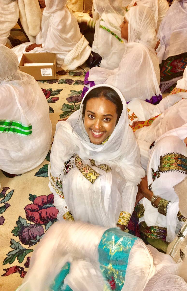 left: A 20-year-old Asfaw was in attendance at an Ethiopian Orthodox Church service in East Africa in 2012. 