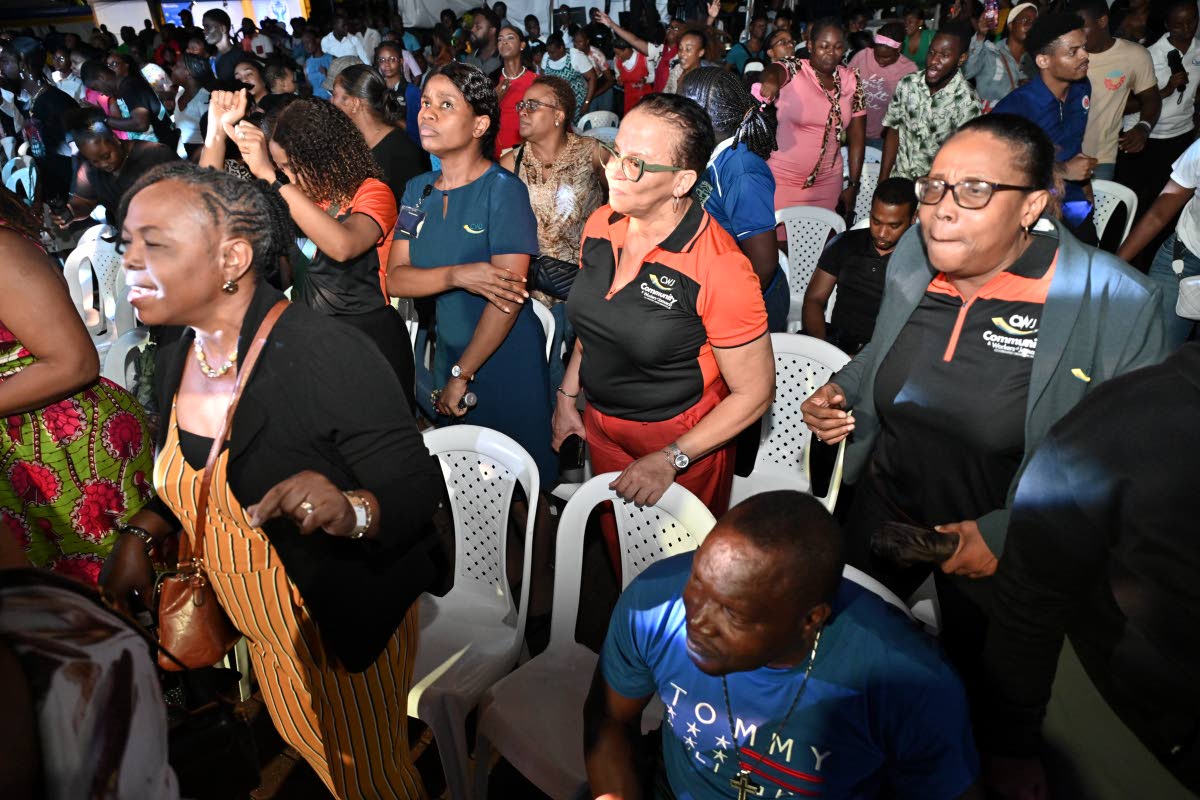 A section of the crowd at Praise in the Park 3.0  at Emancipation Park last Thursday.