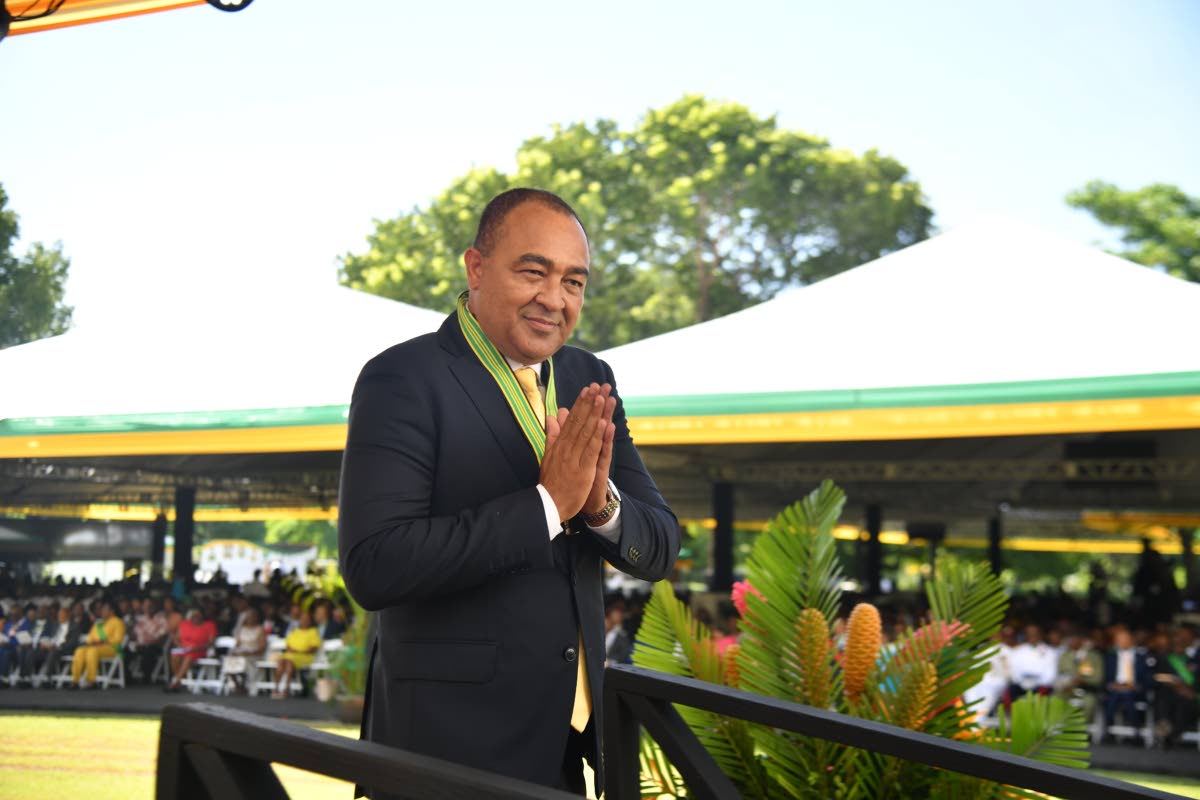 Dr Christopher Tufton, minister of health and wellness, after receiving membership in the Order of Distinction in the rank of Commander. 