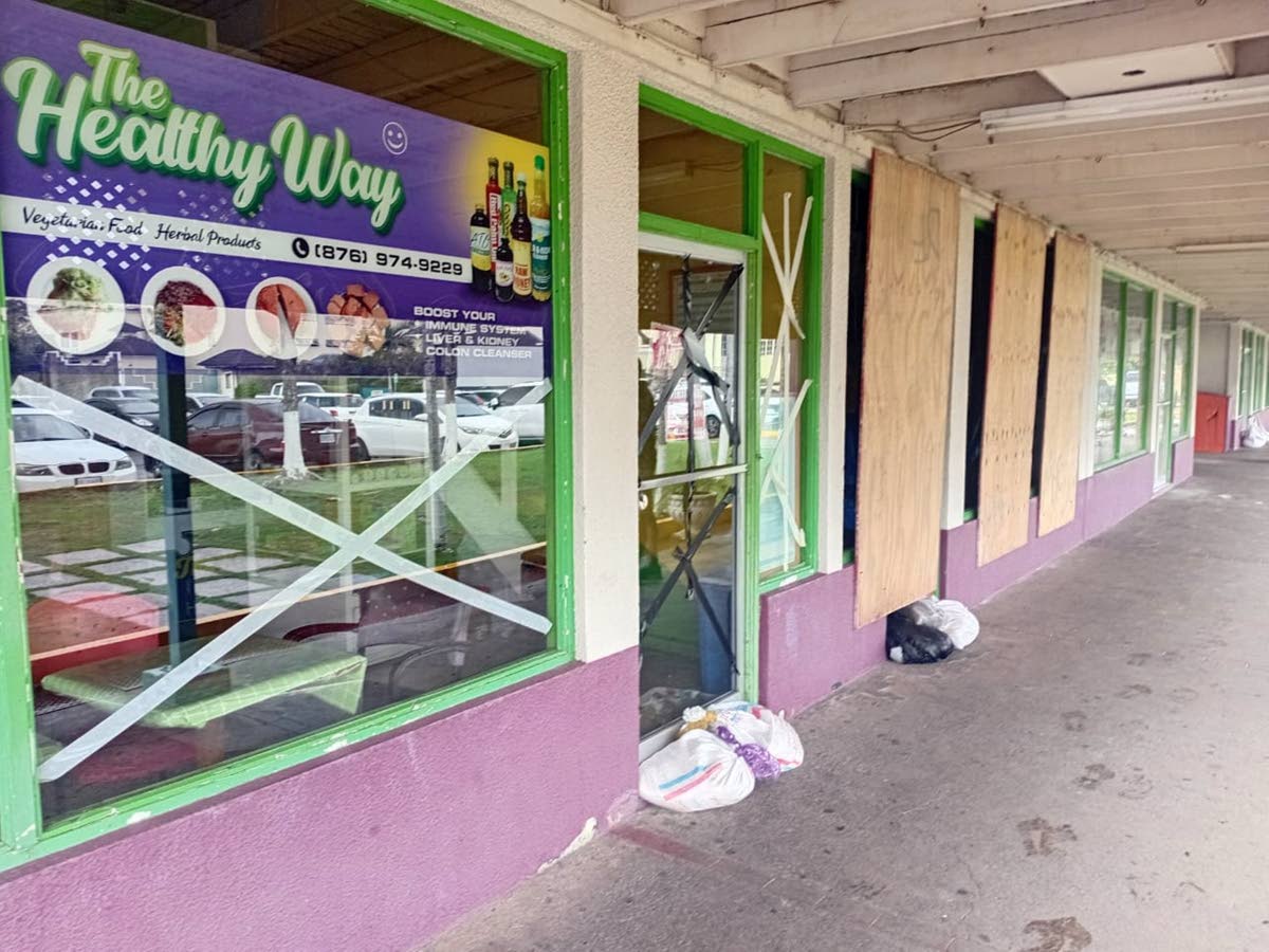Businesses in Ocho Rios, St Ann closed on Friday, October 24, ahead of the passage of Tropical Storm Melissa.