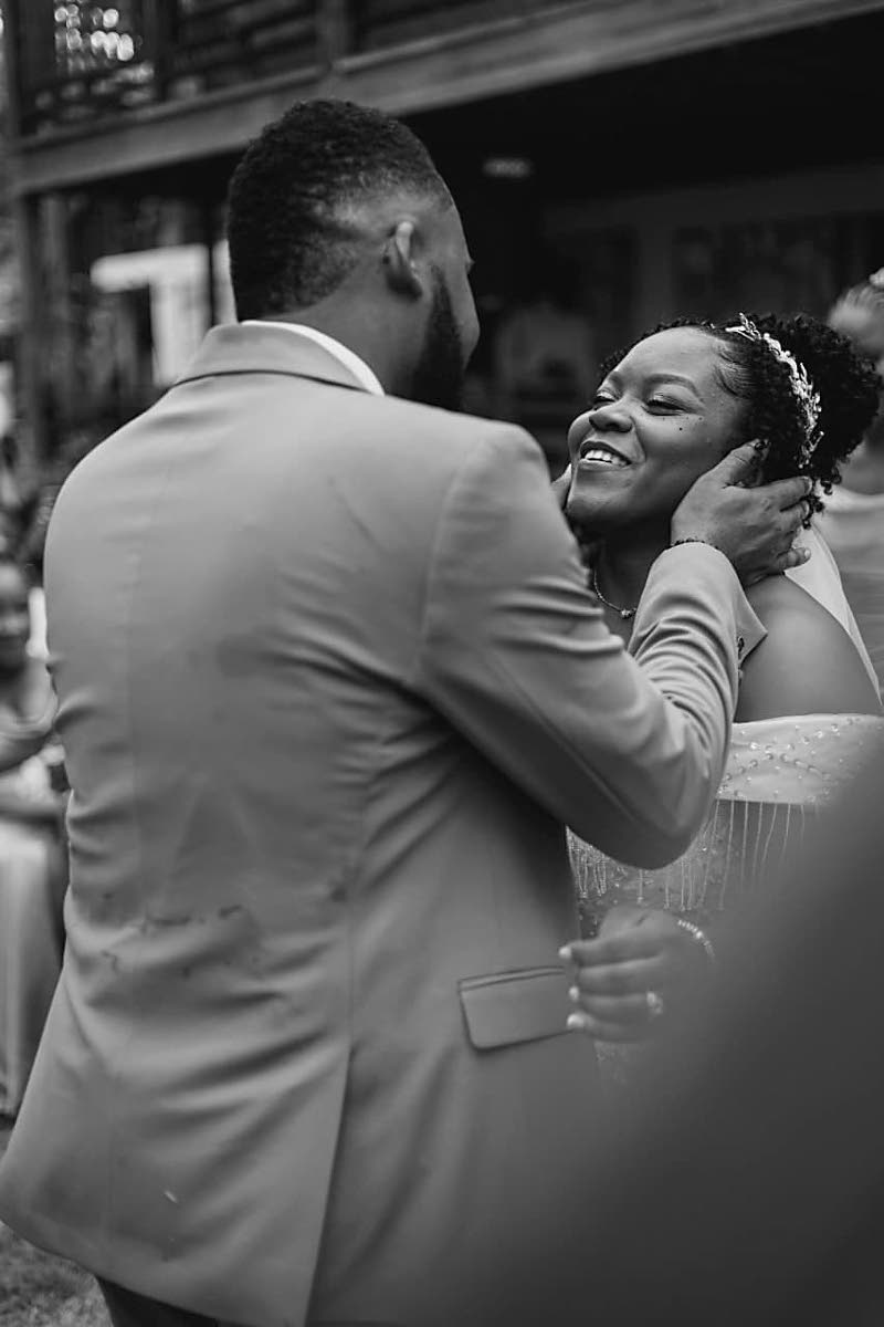 In the meeting of life’s complexity and love’s simplicity, beauty emerges in classic monochrome.