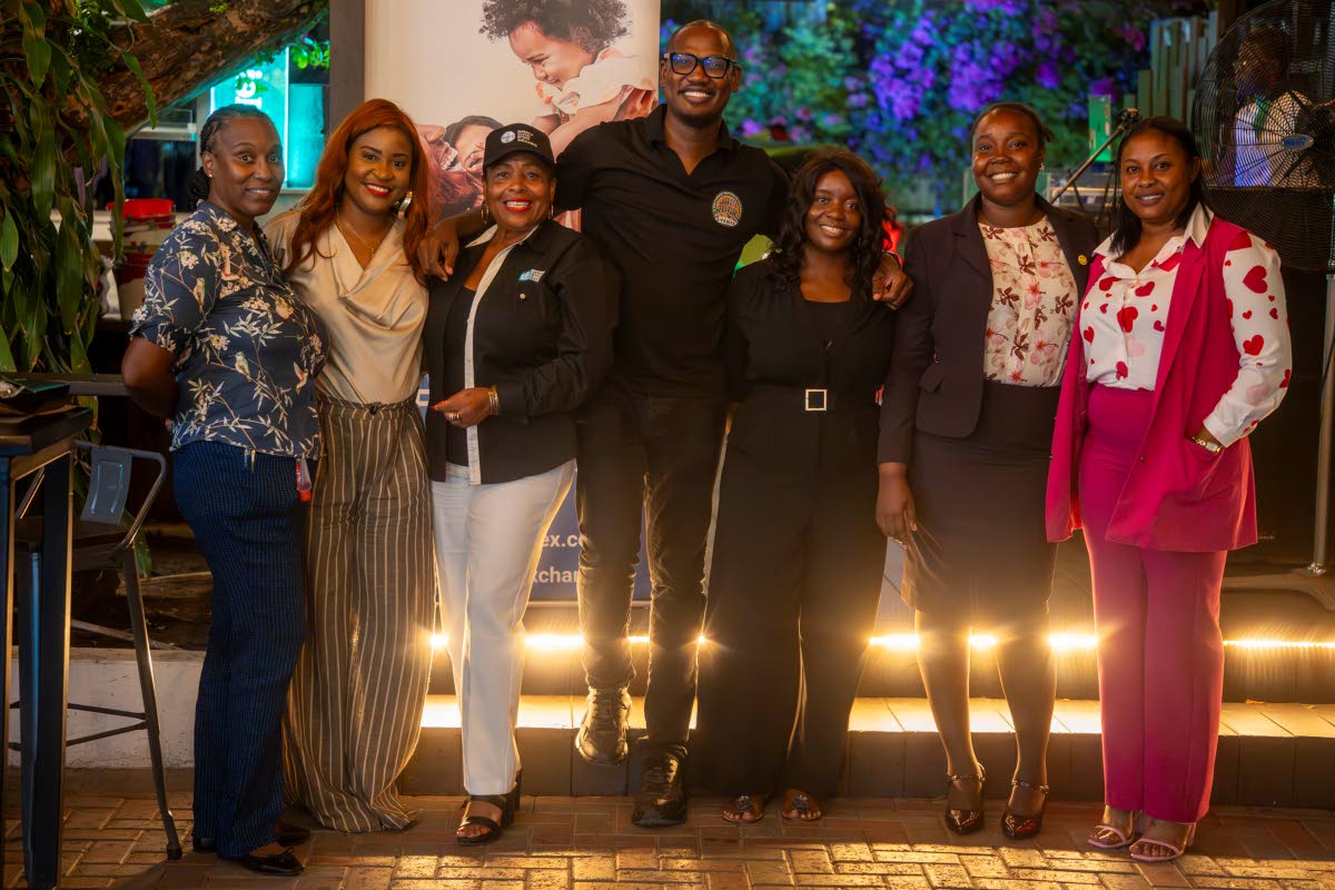 From left: Collette Barham of the Ministry of Labour; Arianne Hammond; Nora Blake, manager at the Jamaica Social Stock Exchange; Eton Pearcy, Jam Rock Events; Tanisha Pitters-Montaque, principal, Windward Road Primary School; Nkoya McLeod and Tamikee Walsh