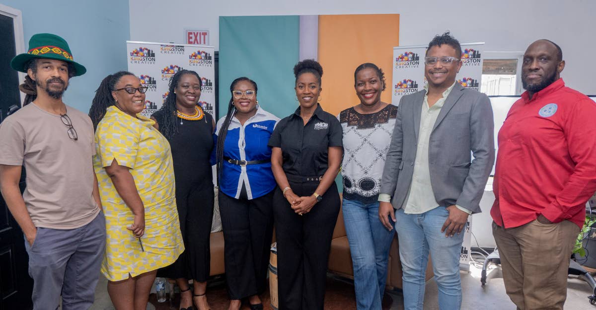 Members of the Cultural and Creative Industries Alliance of Jamaica from left:  Gavin Hutchinson; Dr Deborah Hickling Gordon; Latoya West-Blackwood; Kemesha Kelly Swaby; Andrea Dempster Chung; Sherando Ferril; Kaiel Eytle; and Yorkali Walters.