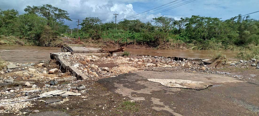 Alley Bridge in Clarendon was damaged by floodwaters associated with Hurricane Melissa.
