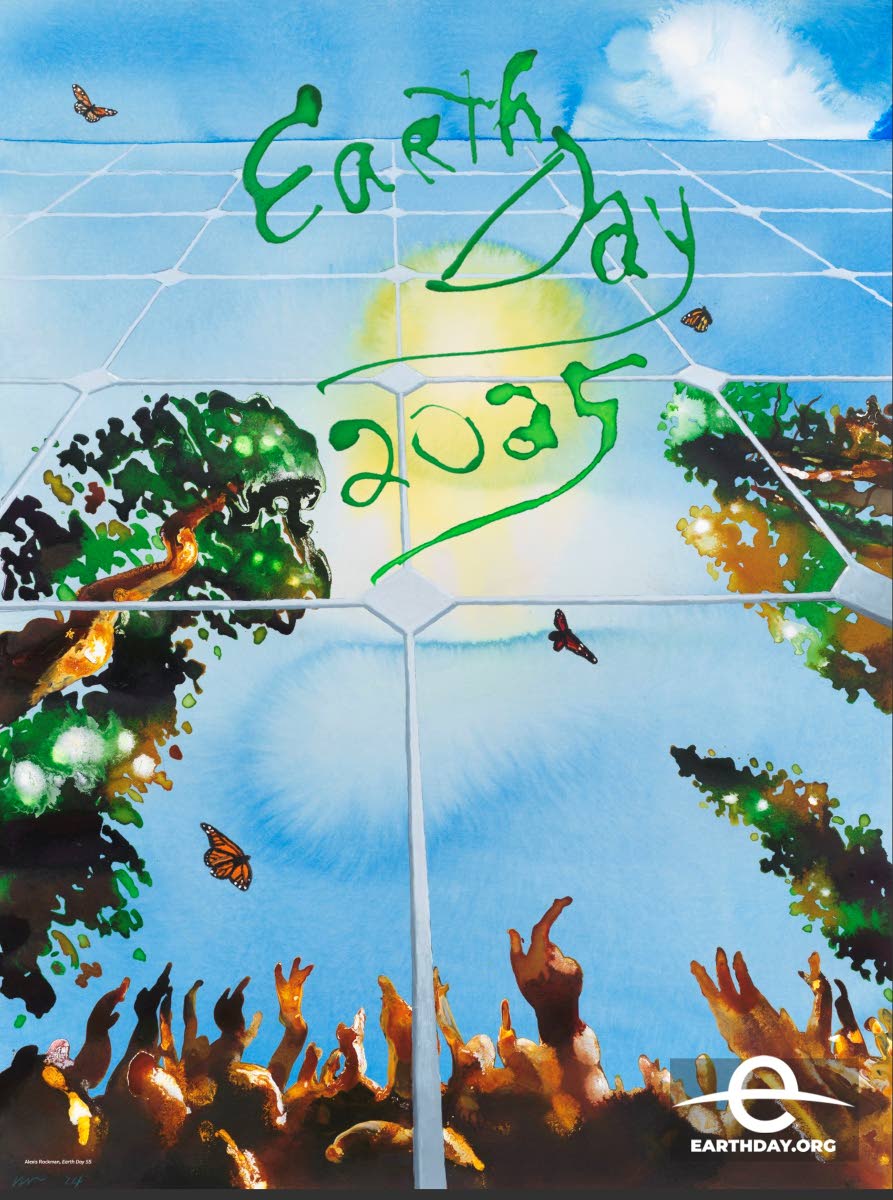 Earth Day 2025 official poster by Alexis Rockman