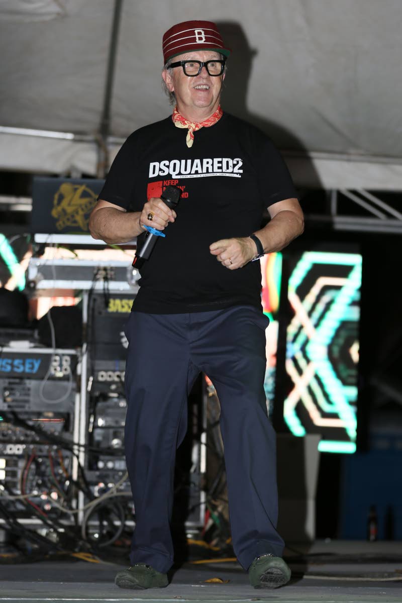 British DJ and radio personality David Rodigan, at a birthday party at Tranquility Gardens, Dunn’s River Park, St Ann, in February.