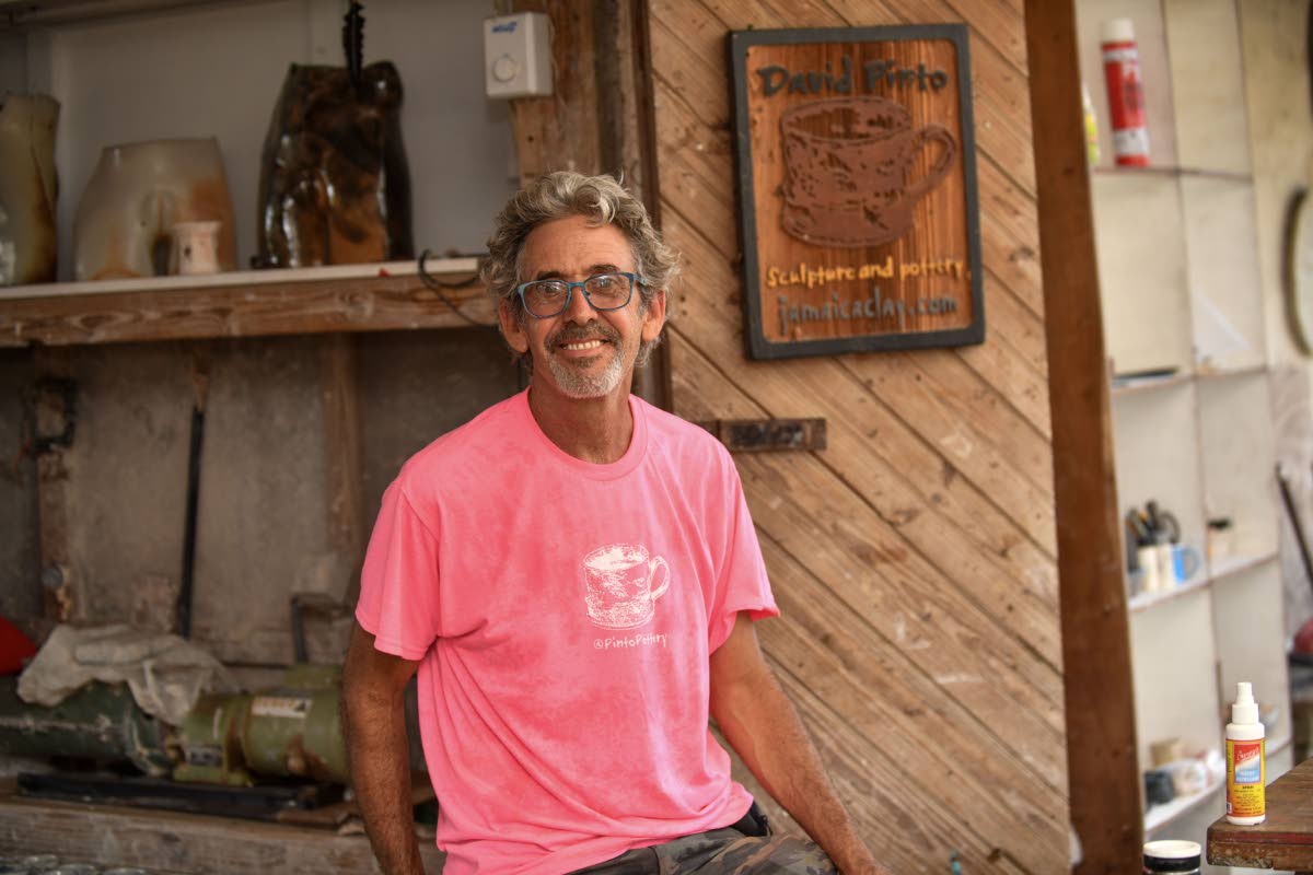 Jamaican artist David Pinto, who moved back to the island from New York City more than 30 years ago, is the owner of Pinto Pottery in Falmouth, Trelawny.