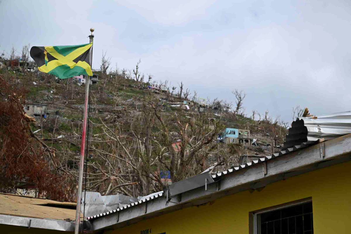 A section of Beeston Spring ravaged by Hurricane Melissa.