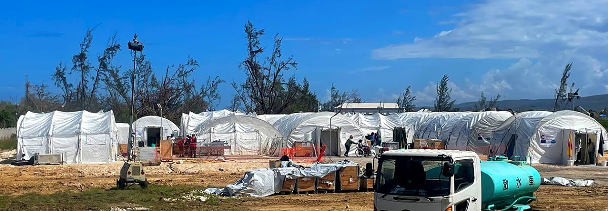 The field hospital in Falmouth, Trelawny.