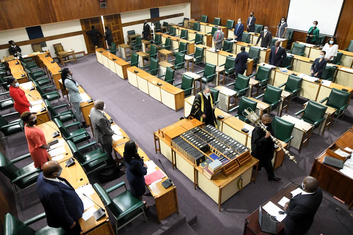 This November 2020 shows a sitting of the Senate in Gordon House 