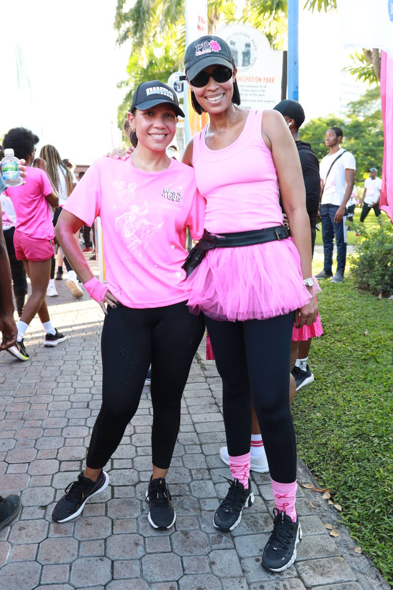 Naomi Garrick (right), founder and CEO of Garrick Communications, walks for a cause alongside Tina Lee, director at TLMAXX Ltd.  