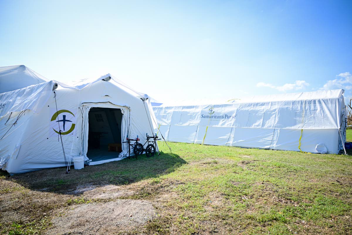 A section of the field hospital.