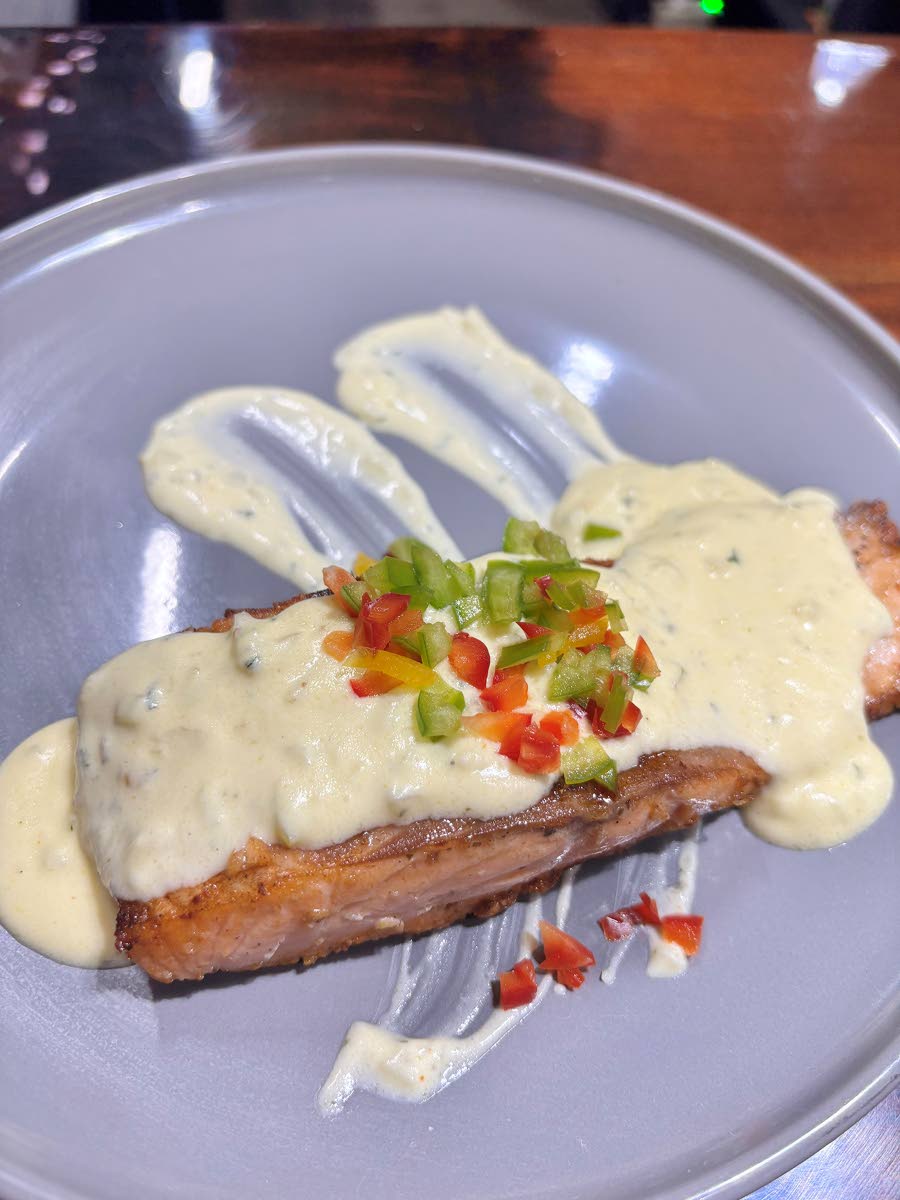 Creamy lemon salmon.