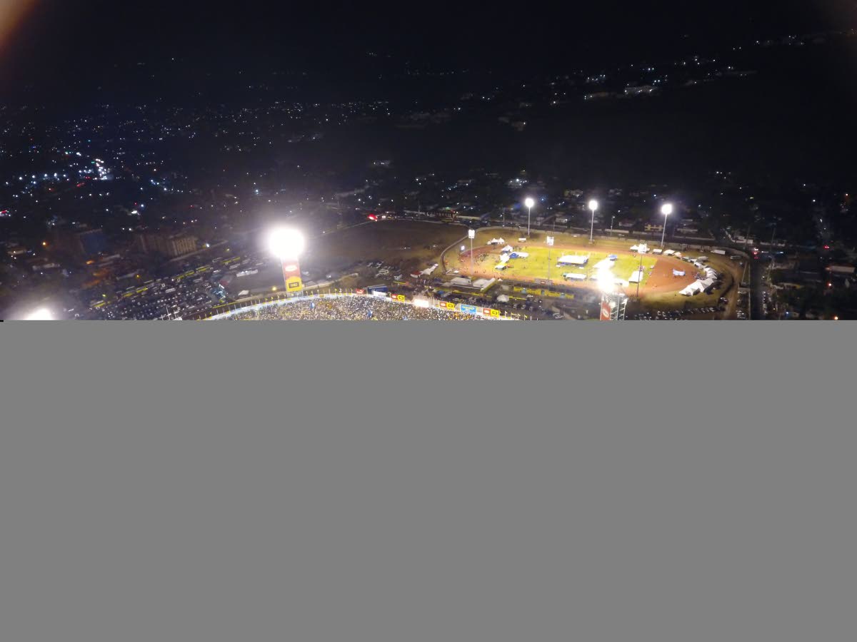 This 2019 photo shows an aerial view of the final day of ISSA/GraceKennedy Boys and Girls’ Athletics Championships at the National Stadium.