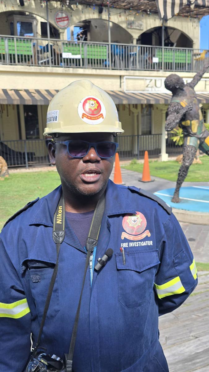 Acting Superintendent Oneil Kerr of the Jamaica Fire Brigade in St James.