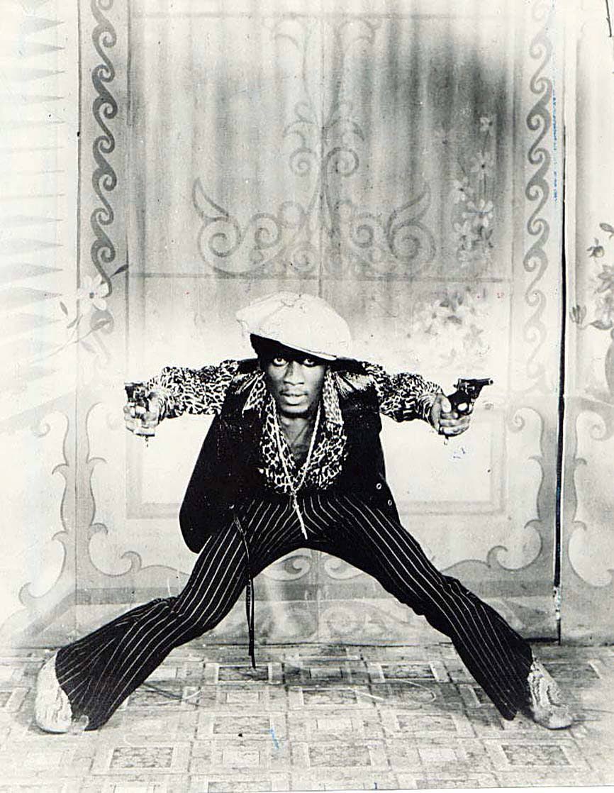 Jimmy Cliff in a famous picture from the move 'Harder They Come'.