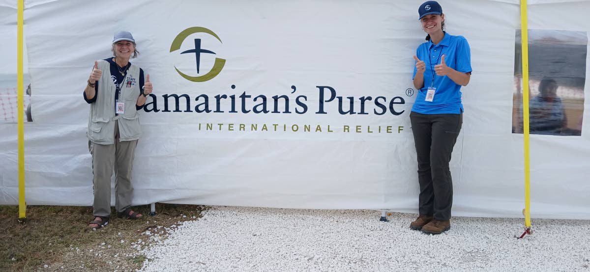 Cheryl Kaufman (left), lead nurse, and Rachel Boyd, news reporter, and communications coordinator at Samaritan’s Purse.