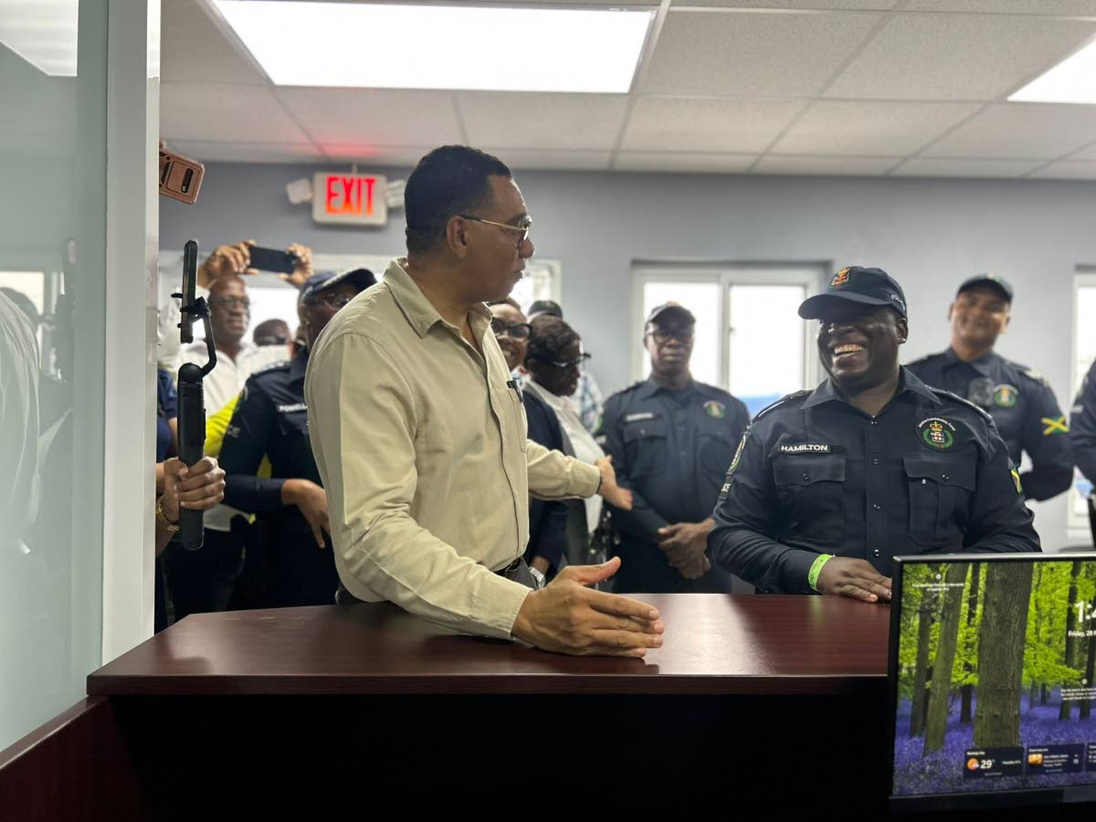 Prime Minister Dr Andrew Holness at the official opening of the new Little London Police Station in Westmorland on November 28, 2025.