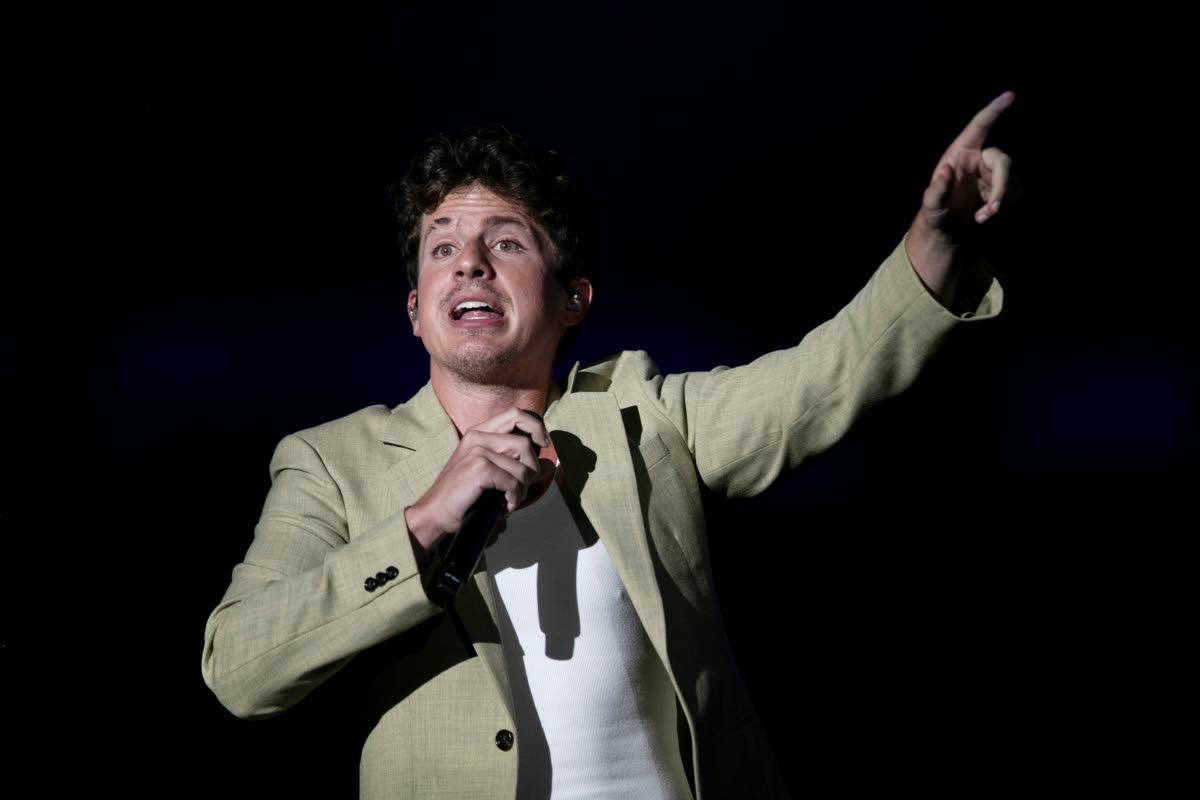 American singer Charlie Puth performing at the Rock in Rio music festival in Rio de Janeiro on Thursday, September 19, 2024.
