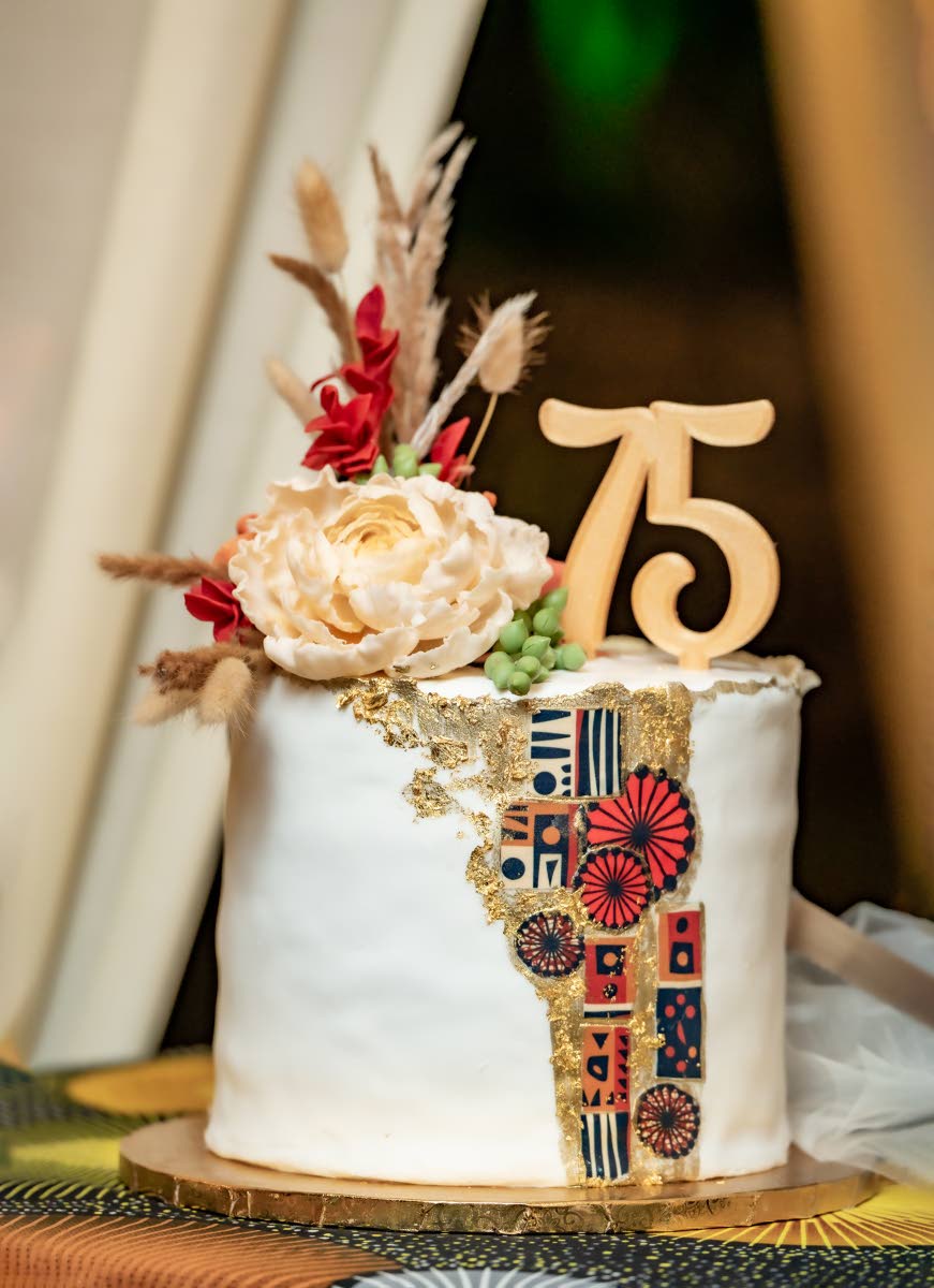 Nothing quite says a sweet 75th celebration like this delicious creation by Selena Wong of Selena Cakes.