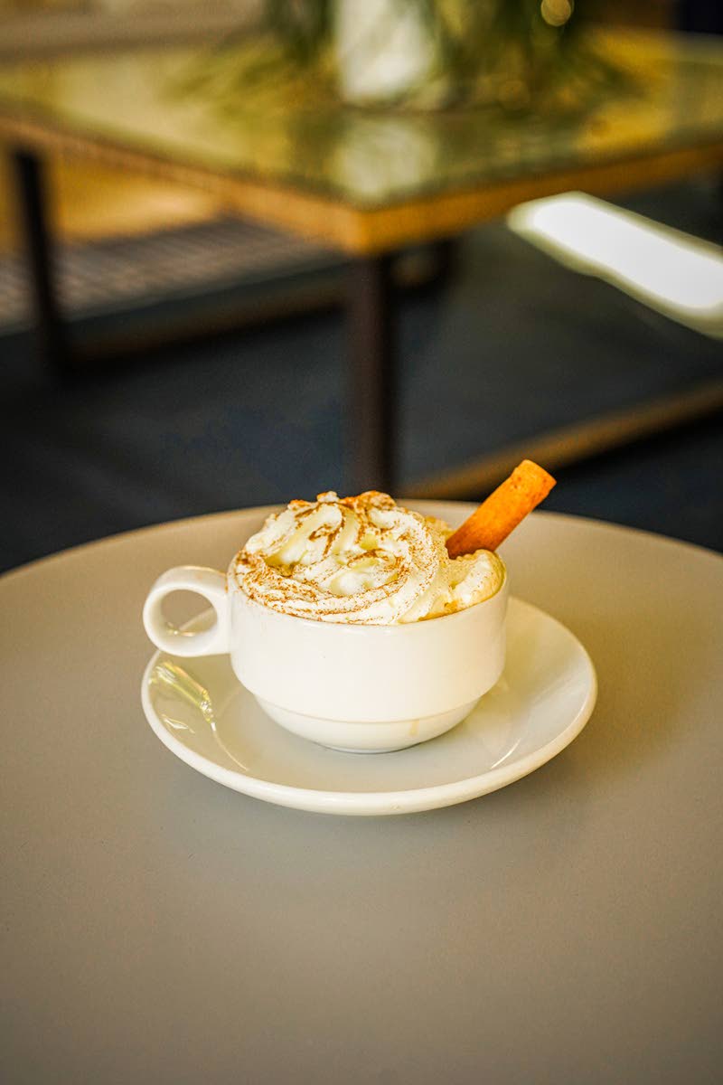 In need of a holiday picker-upper? Consider the frosty espresso bliss whipped up by 24/7’s Janice Williams that tantalises with splashes of Baileys Irish Cream.