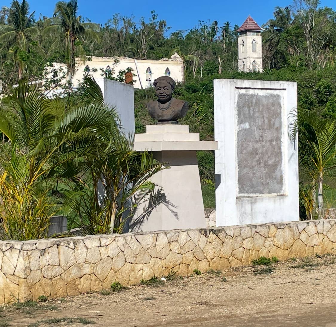 The monument erected for former world’s oldest woman, Violet Moss Brown, popularly known as Aunt V.