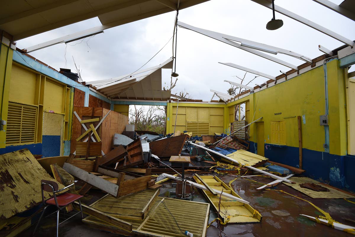 A classroom at Brompton Primary School in Brompton, St Elizabeth, left devastated during the passage of Hurricane Melissa.