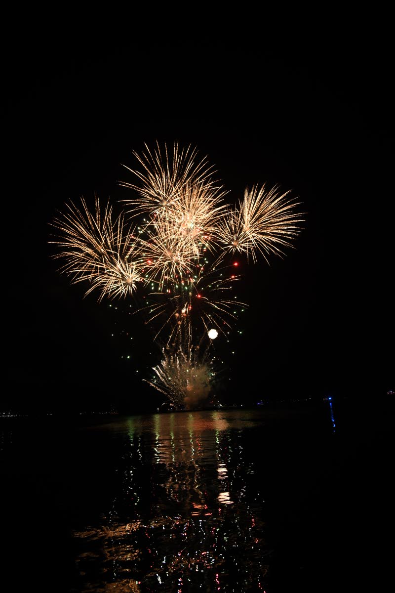 Fireworks on display at the annual Fireworks on the Waterfront in downtown Kingston, on January 1, 2025. 