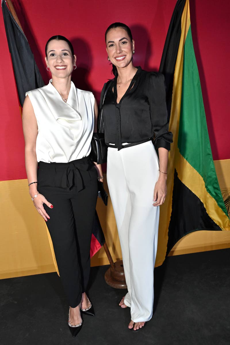 Attorney-at-Law Tanya Simpson (left) and Kerrie Baylis, vice-president, strategic business development and investor relations of Barita, show their corporate style at the reception.