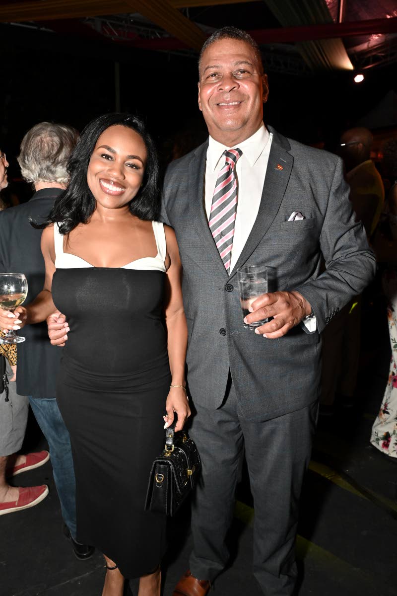 Robert Scott (right), honorary consul to the Republic of Latvia in Jamaica, and Shanique Palmer, of Bespoke Communications.