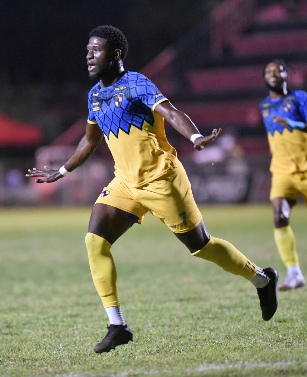
Ronaldo Biggs, seen here celebrating a goal against Harbour View, will have another chance to get the better of the Stars of the East today.