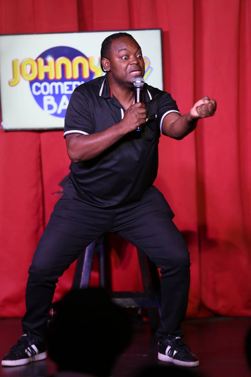 Chris ‘The Entertainer’ Larmond warms up the audience with his set during the Johnny Live Comedy Bar Special season-ending showcase.