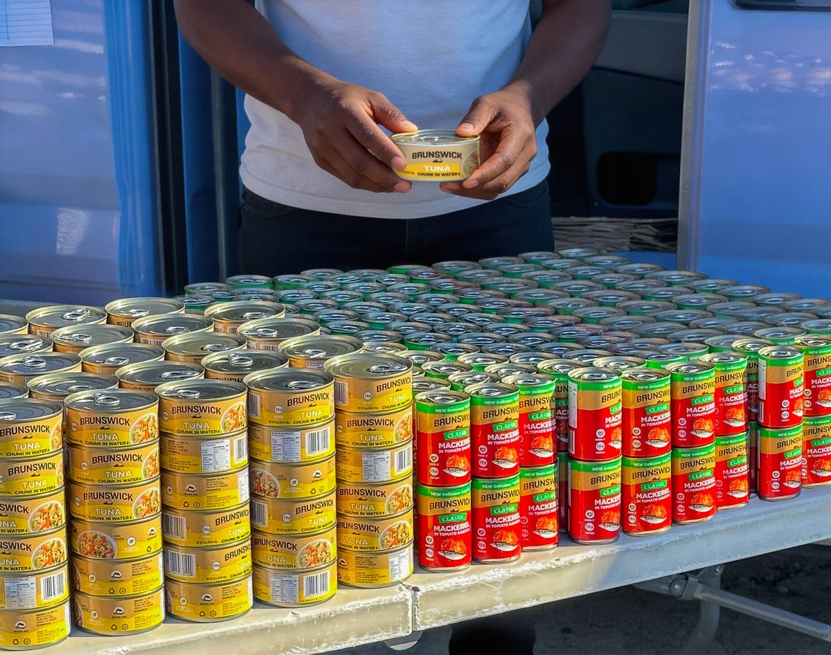 Some of the relief supplies distributed by the Seprod Foundation, in partnership with Brunswick and Facey Commodity.