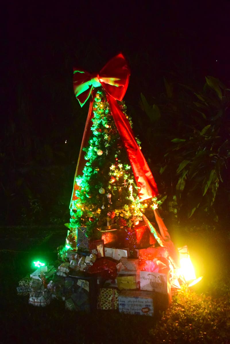 Gifts of toys placed under the Christmas tree at the recent Kings of Christmas hurricane relief concert.