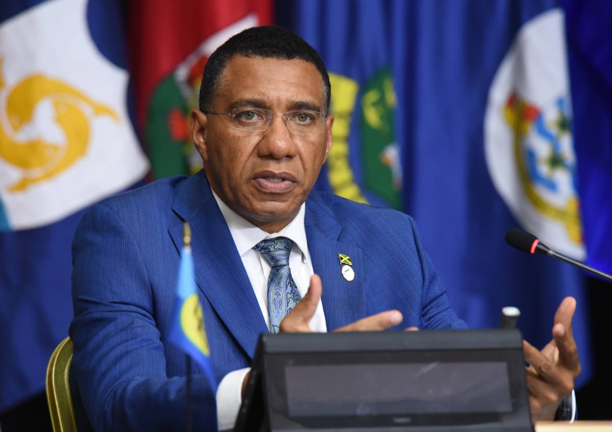 Dr Andrew Holness, prime minister of Jamaica and outgoing CARICOM chairman.