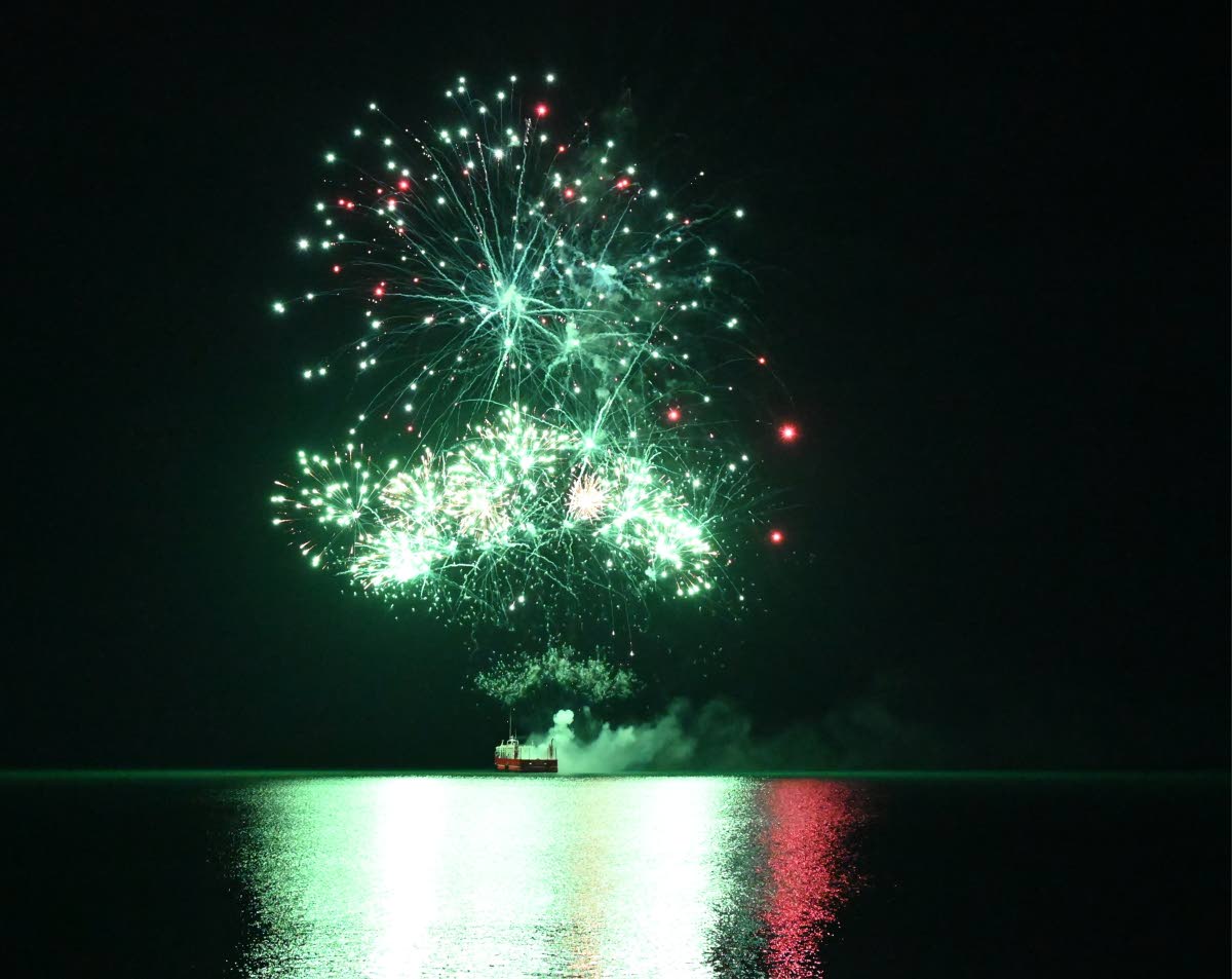 For the first time, fireworks light up Black River’s seafront in St Elizabeth at the UDC’s New Year’s celebration.