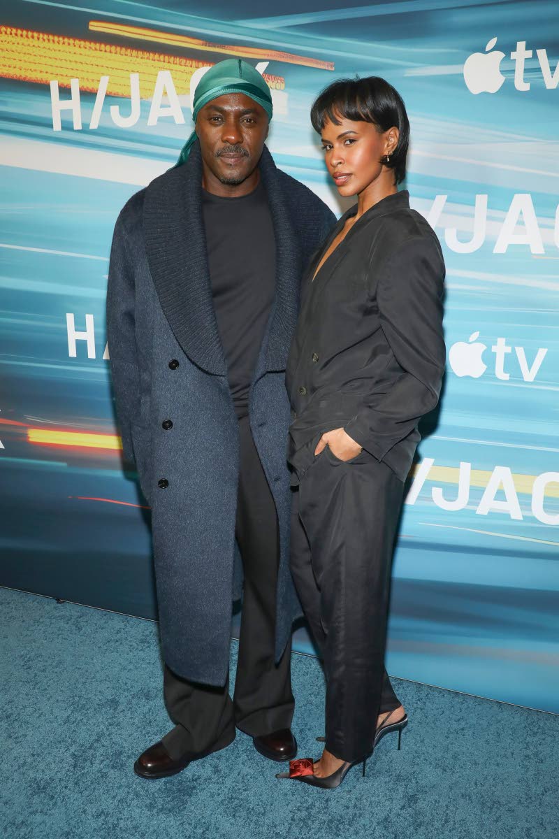 Actor Idris Elba (left) and Sabrina Dhowre Elba attend the special screening of Apple TV’s ‘Hijack’ Season 2 at The Whitby Hotel on Thursday, in New York. 