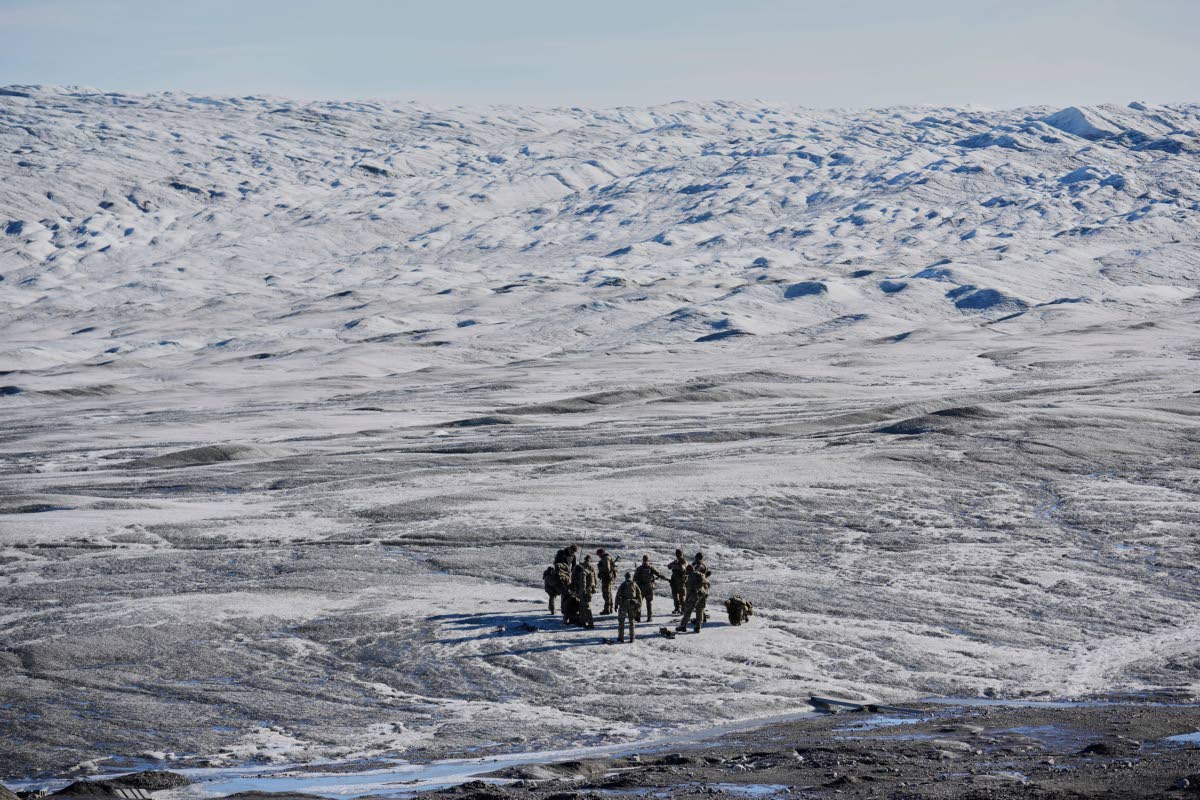 FILE - Danish military force participate in an exercise with hundreds of troops from several European NATO members in Kangerlussuaq, Greenland, in September 2025. 