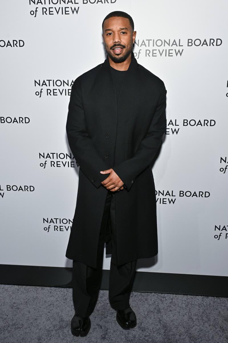 Michael B. Jordan arrives at the National Board of Review Awards in a sleek, all-black look.