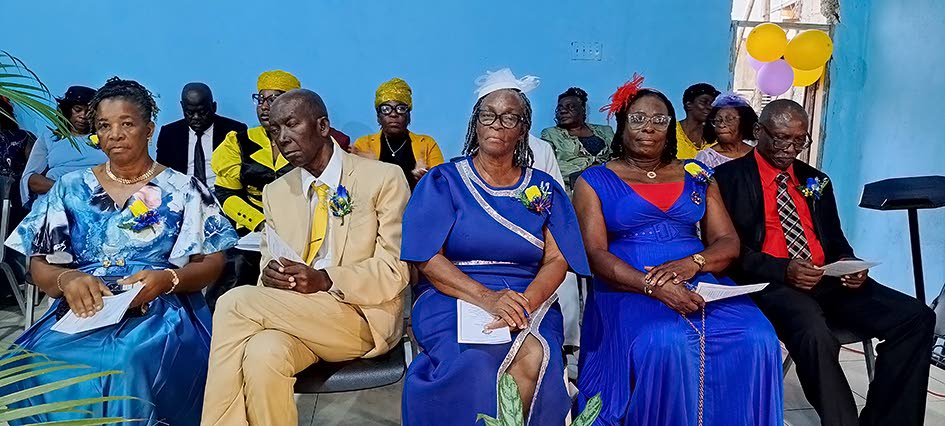 From left: Lynneve Flemming, Winston Flemmings, Levan Blye, Jennifer Spicer‑Davis, Stanley Brown, and Derrick Ashmeade, organiser of the appreciation ceremony.