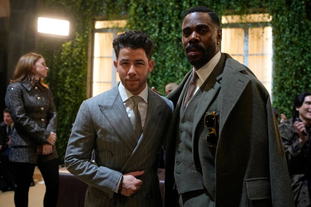 Nick Jonas (left), poses with Colman Domingo.