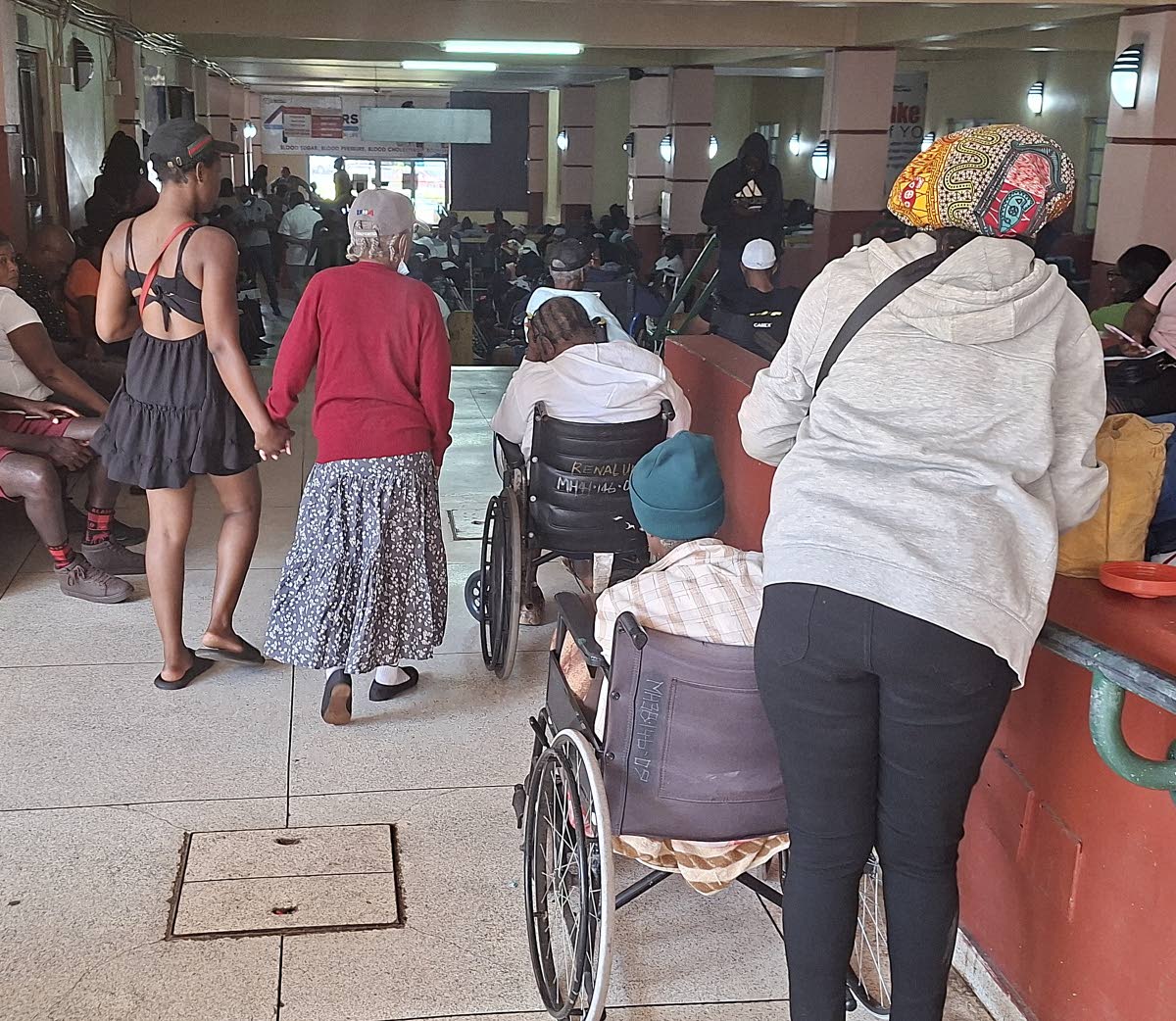 Patients accessing the Accident & Emergency Department at the Mandeville Regional Hospital last week.