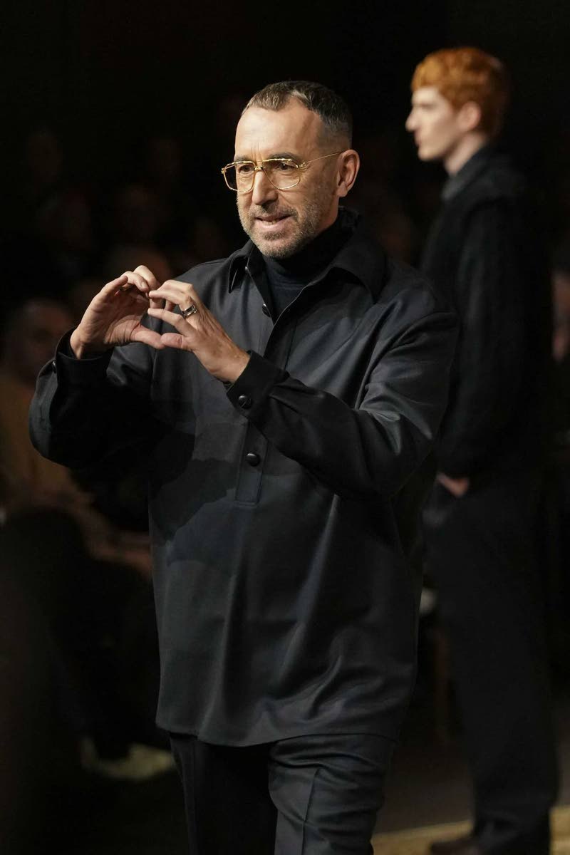 Above: Making his curtain call at last Friday’s show, Zegna group artistic director Alessandro Sartori has led the Italian menswear house since 2016.