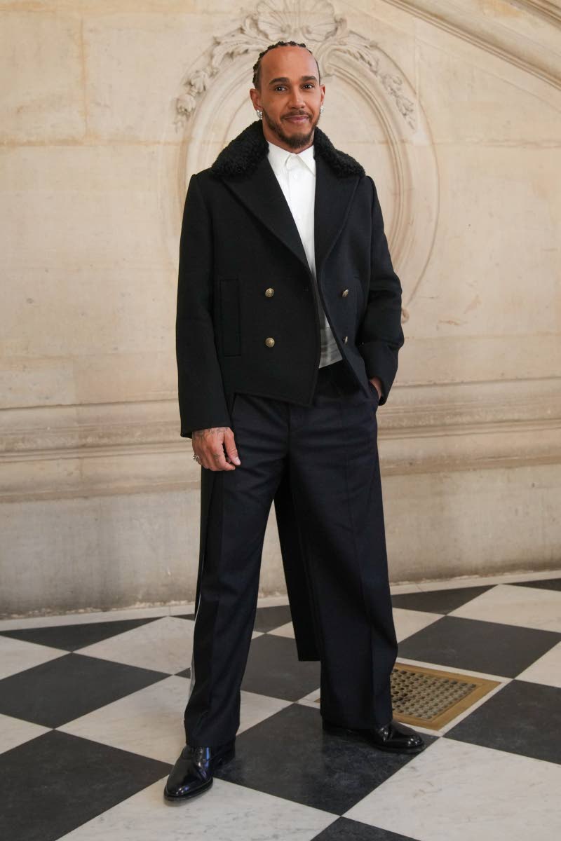 British Formula 1 driver Lewis Hamilton proves that the design is in the details, looking sharp in head-to-toe Dior.