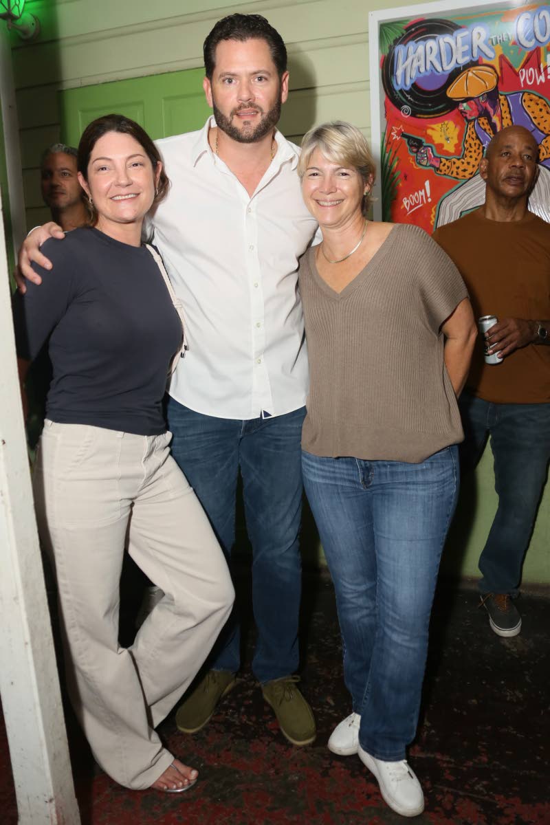  Senator Christian Tavares-Finson is flanked by Tamara Simpson (left) and Tania McConnell for this group snapshot.